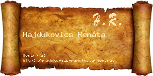 Hajdukovics Renáta névjegykártya