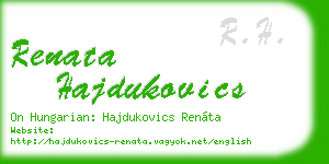 renata hajdukovics business card