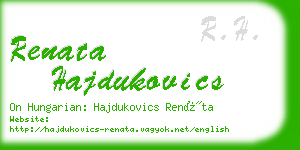 renata hajdukovics business card